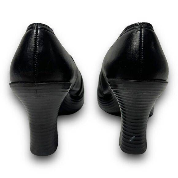 Vintage Y2K LEI Onyx Vegan Leather Chunky Platform Mary Jane Heels Size 7.5 US - Picture 8 of 10